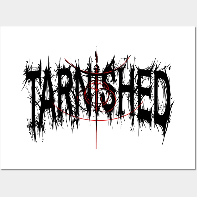 Tarnished black metal font Wall Art by Proxxichu